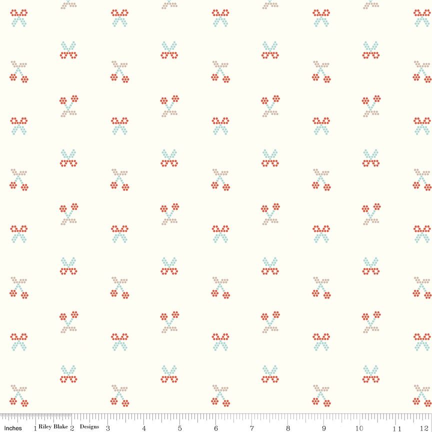 Sunset Ridge - Scissors Cream Fat Qtr
