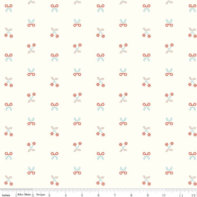 Sunset Ridge - Scissors Cream Fat Qtr