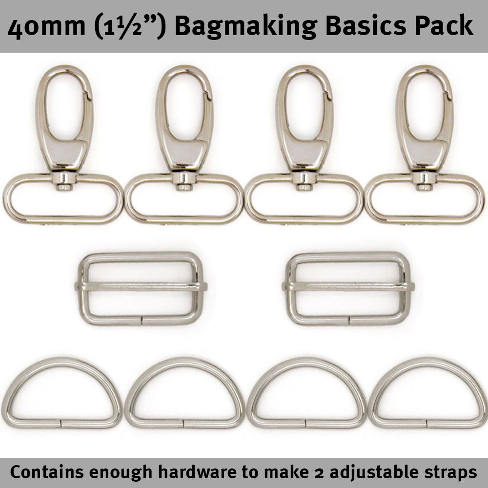 Bag Hardware Basics Pack 1 1/2&quot; Silver