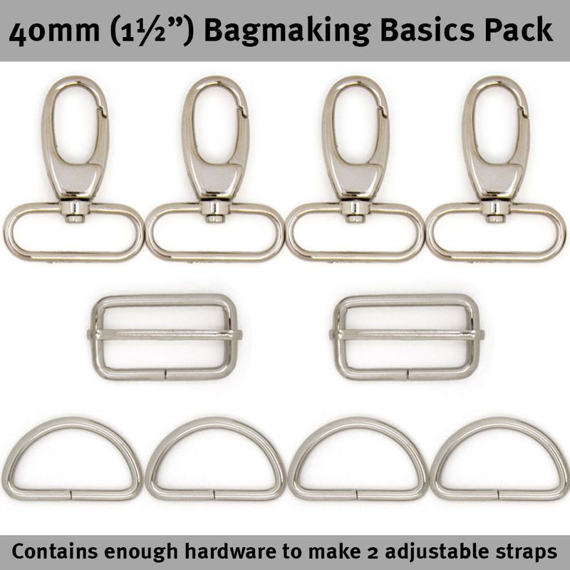 Bag Hardware Basics Pack 1 1/2" Silver