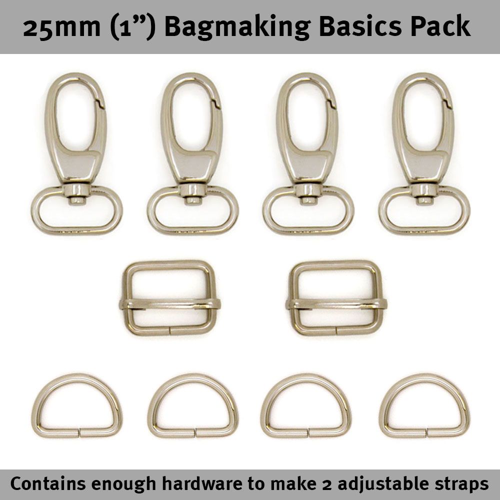 Bag Hardware Basics Pack 1&quot;  Silver