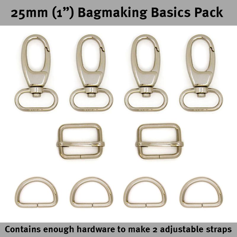 Bag Hardware Basics Pack 1"  Silver
