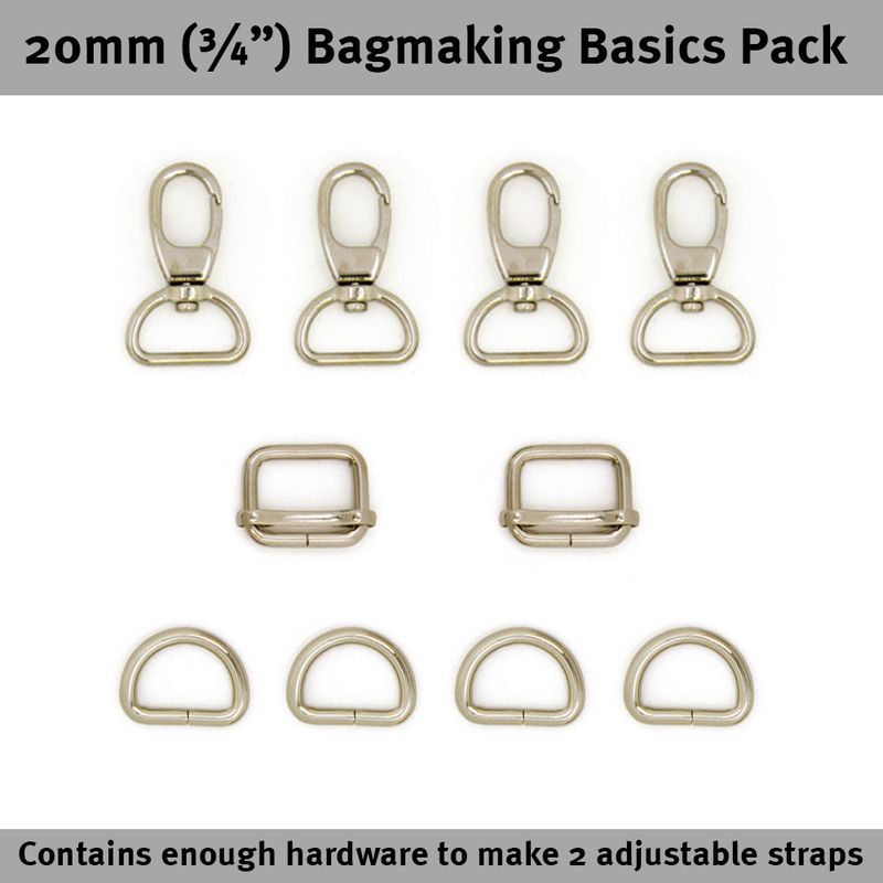 Bag Hardware Basics Pack 3/4" Silver