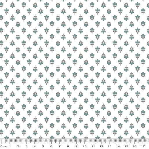 Chalk Barn Tiny Bud - Teal Fat Qtr