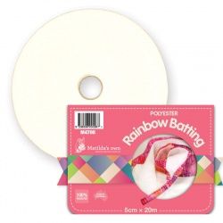Matilda&#39;s Own Rainbow Batting 100% Poly - 5cm x 20m Roll
