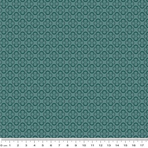 Chalk Barn Chalk Block Print - Teal Fat Qtr