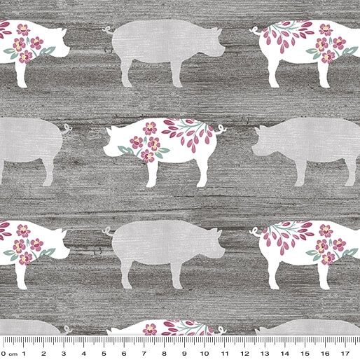 Chalk Barn Pretty Pigs - Charcoal