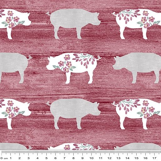 Chalk Barn Pretty Pigs - Red