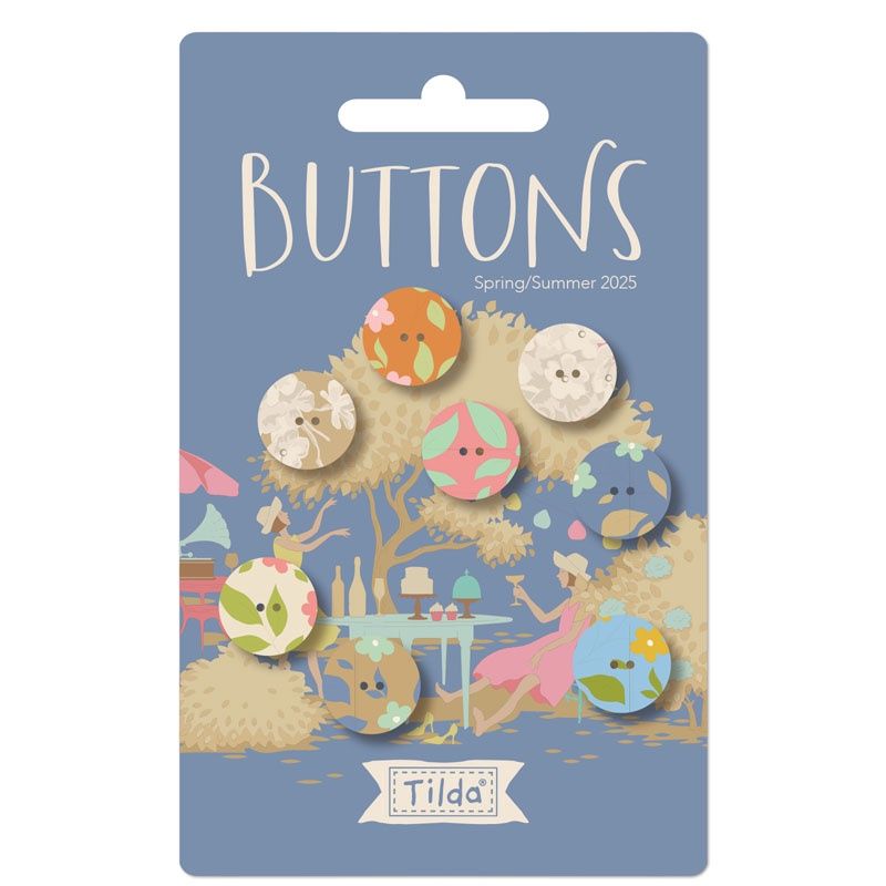 Sunday Brunch Buttons - Blue