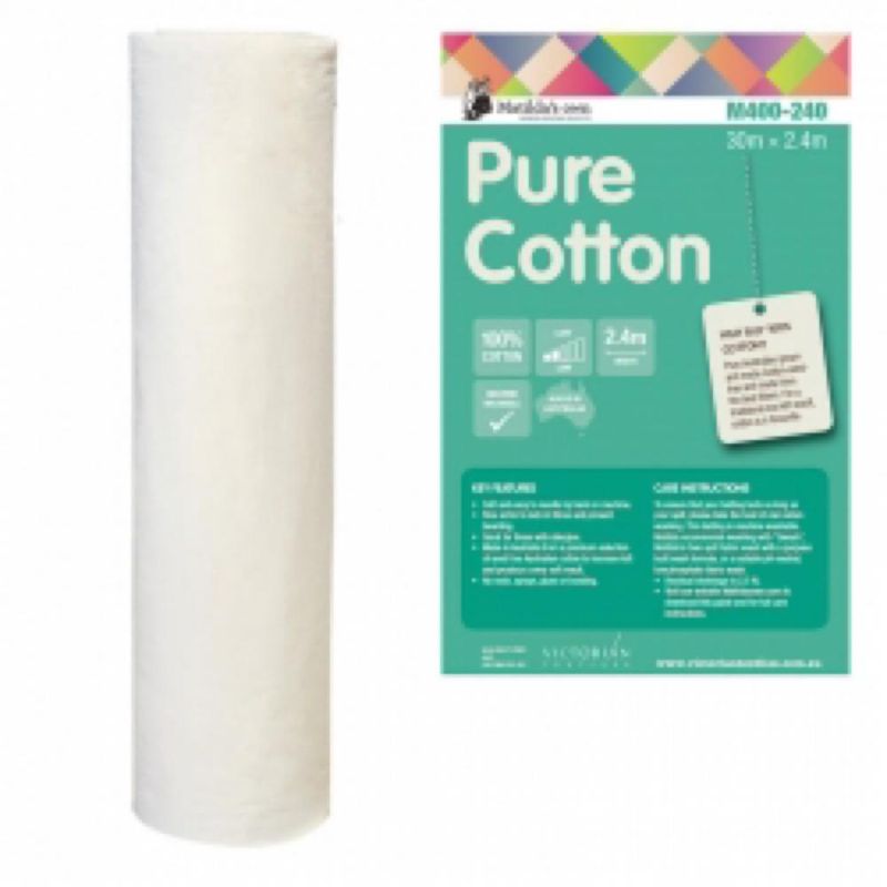 Matilda&#39;s Own Pure Cotton Wadding 2.4m wide (Bulky Item)