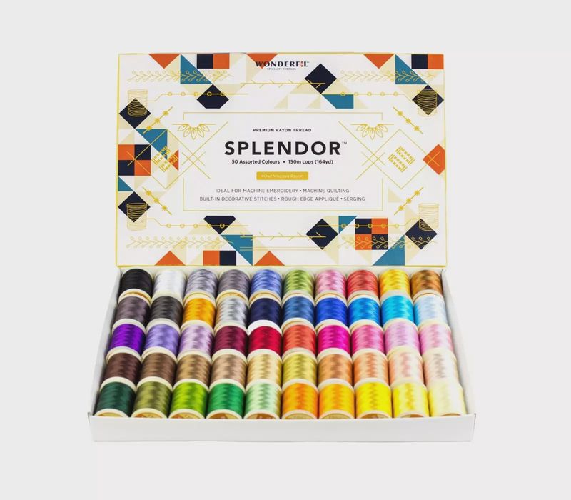 Wonderfil Splendor Starter Set -  50 Colours x 150m