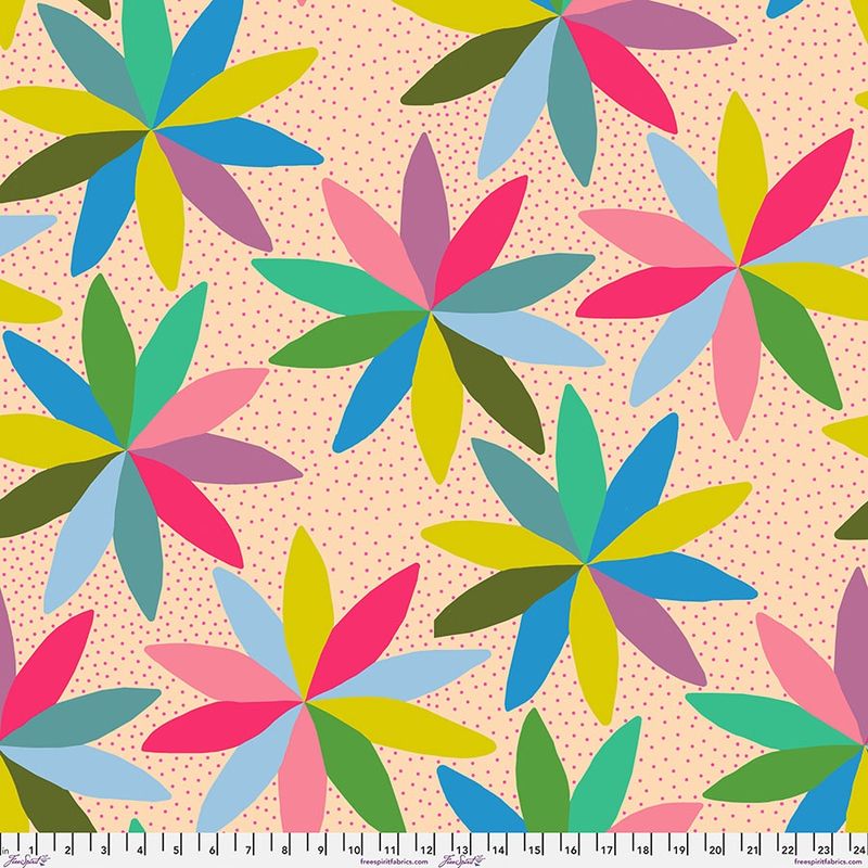 AM Loves Hue - Cartwheels - Cream Wide Backing