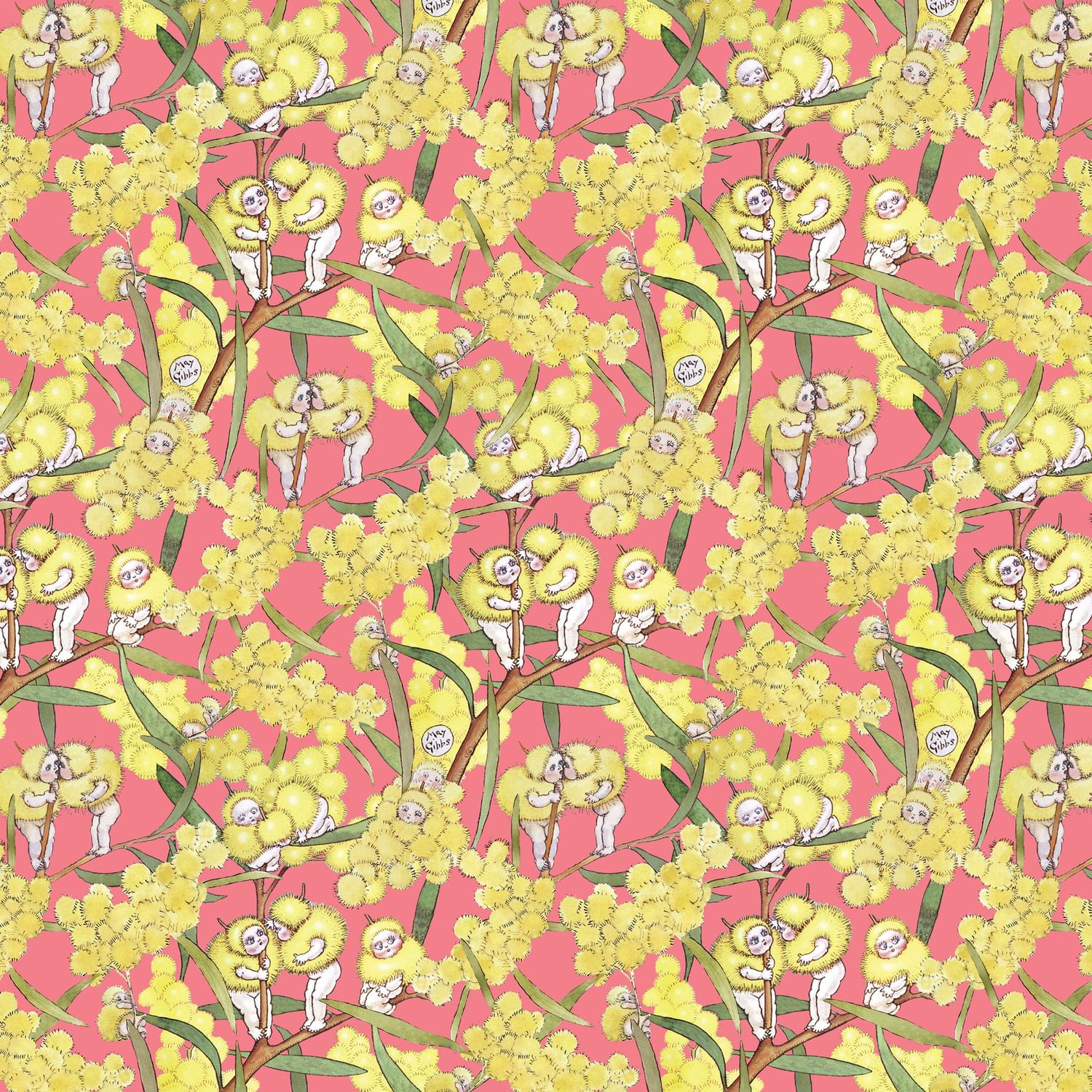 May Gibbs  - Blossom Babies Rose - Fat Qtr