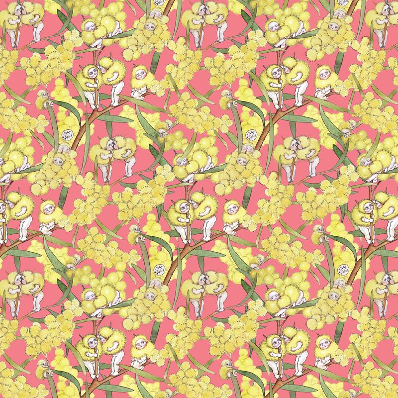 May Gibbs  - Blossom Babies Rose - Fat Qtr