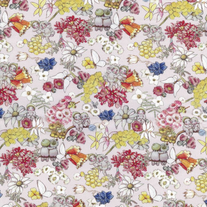 May Gibbs - Gumnut Friends Pink  - Fat Qtr