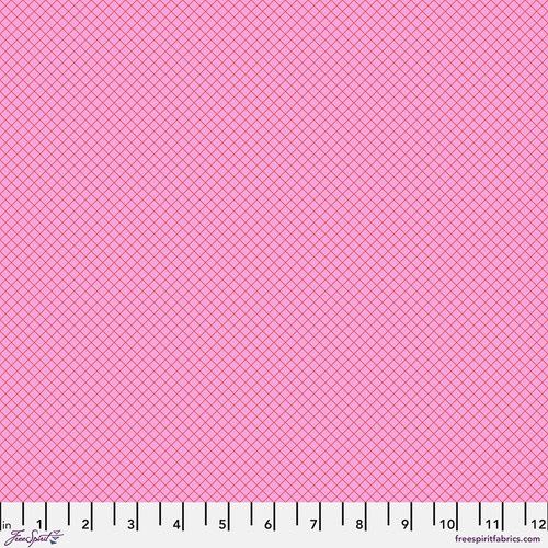 Tula Pink True Colours - On the Grid - Bubblegum  Fat Qtr