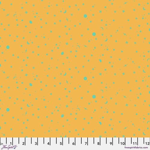 Tula Pink True Colours - Space Sprinkles - Papaya  Fat Qtr