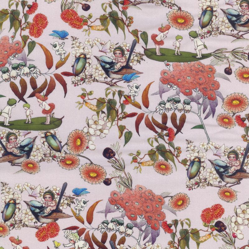 May Gibbs - Native Berries Pink  - Fat Qtr
