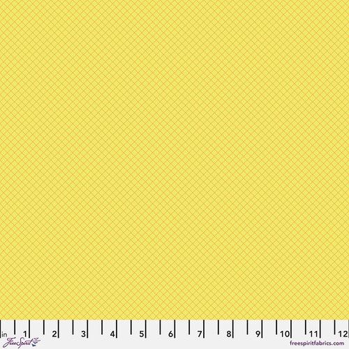 Tula Pink True Colours - On the Grid - Highlighter  Fat Qtr