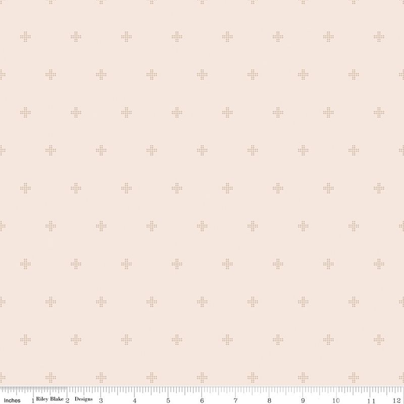 Sunset Ridge - Crosses Blush Fat Qtr