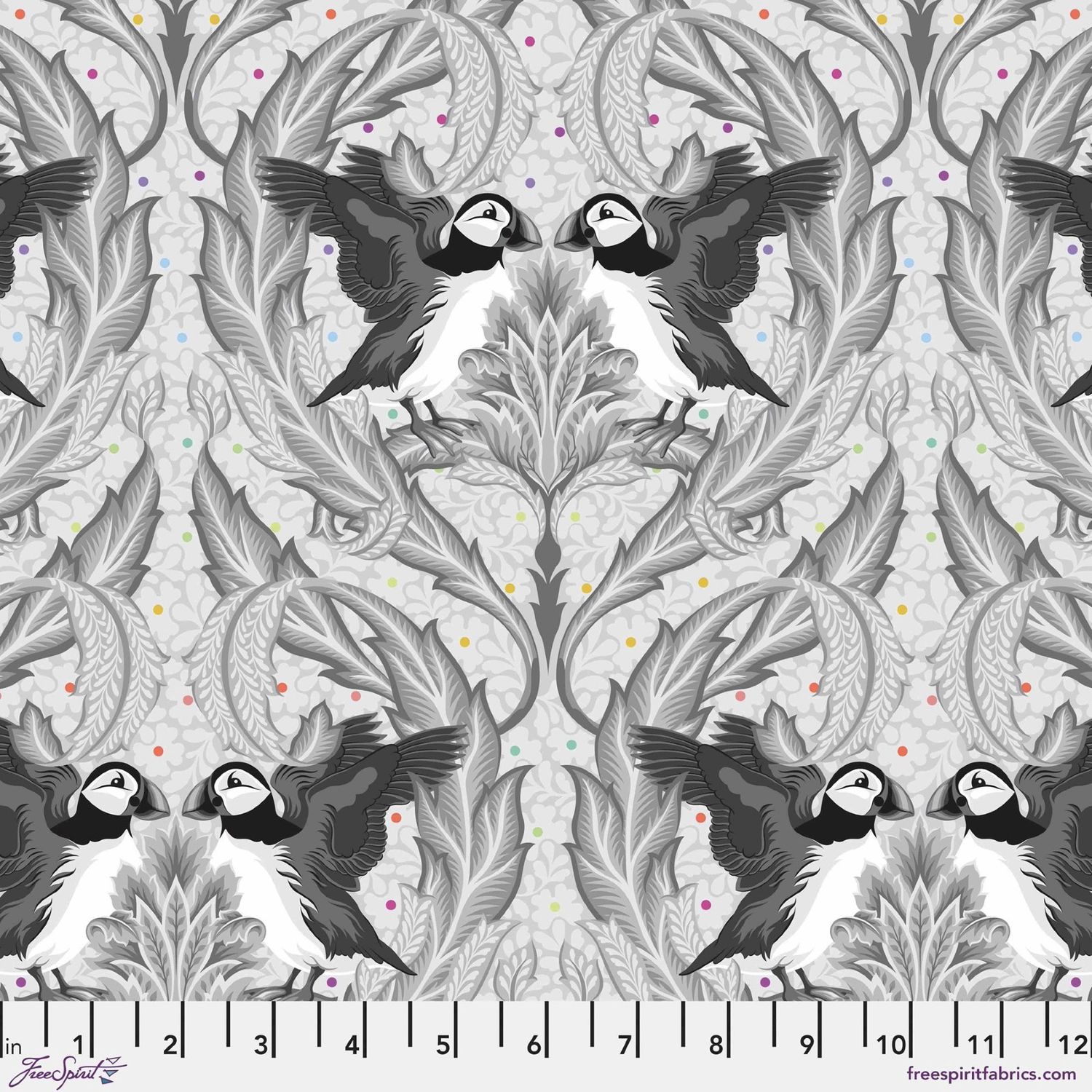 Graywork - Huffin and Puffin - Whisper - Fat Qtr