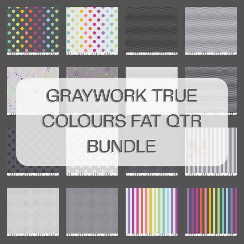Tula Pink Graywork True Colours - Fat Qtr Bundle (16)