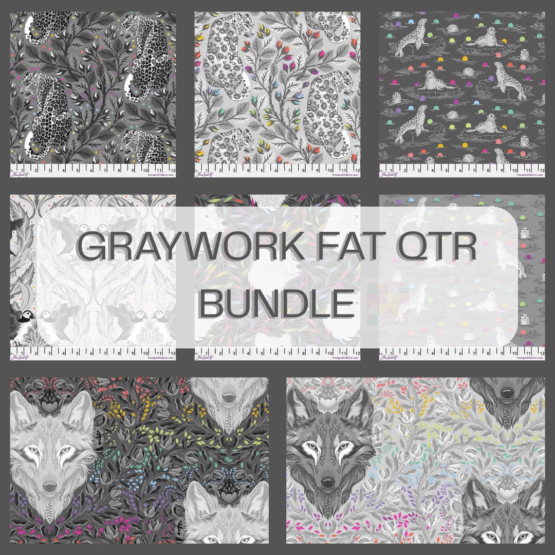 Tula Pink Graywork - Fat Qtr Bundle (8)