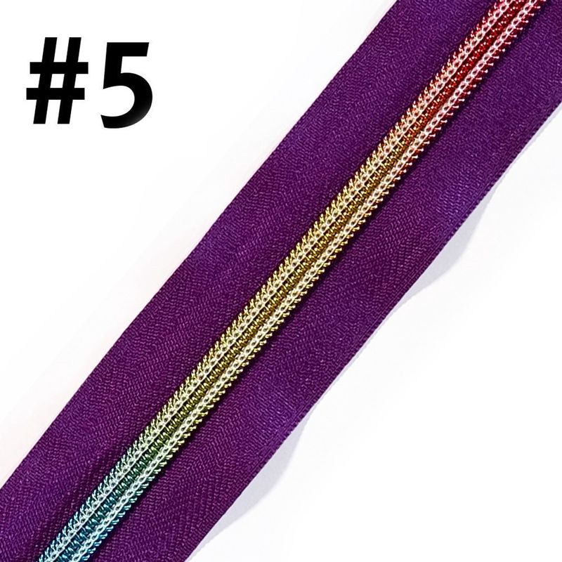 Bag Zipper Tape 3m - #5 - Tahiti with Rainbow Teeth