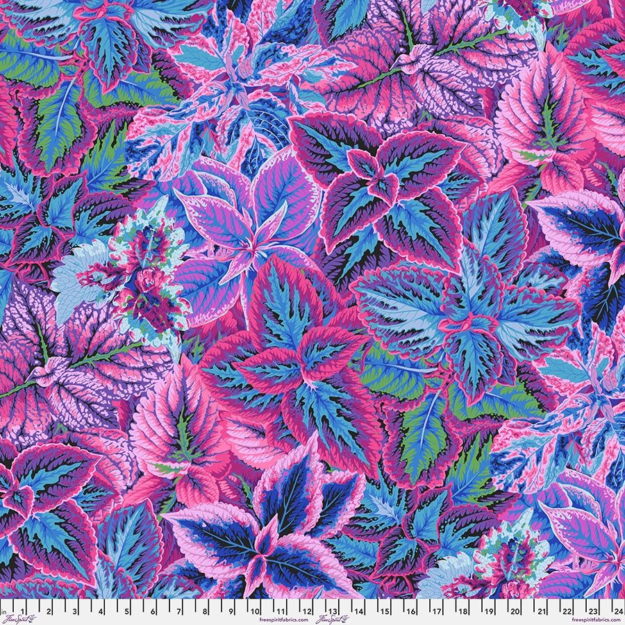 The Kaffe Collective - August 2025 - Bold Leaves - Blue  - Fat Qtr