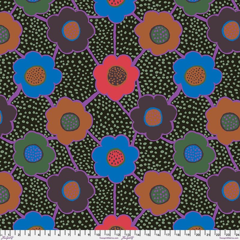 The Kaffe Collective - August 2025 - Floral Connections - Dark  - Fat Qtr
