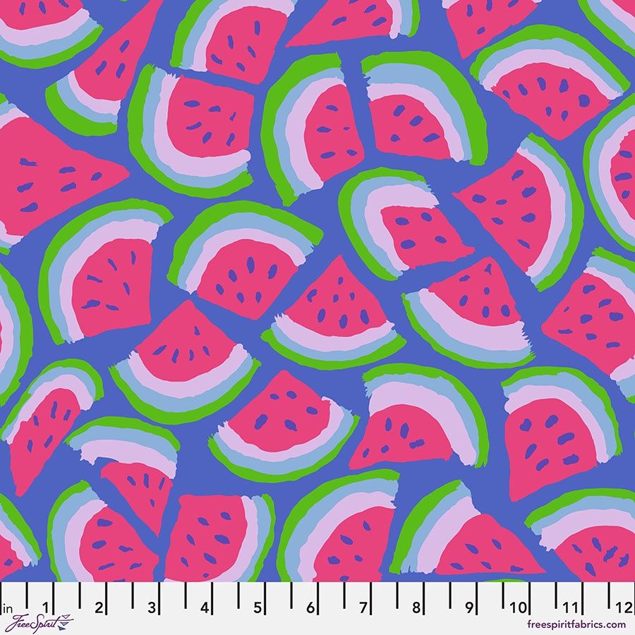 The Kaffe Collective - August 2025 - Slice - Blue - Fat Qtr