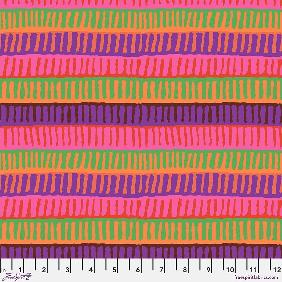 The Kaffe Collective - August 2025 - Zipper Stripe - Red - Fat Qtr