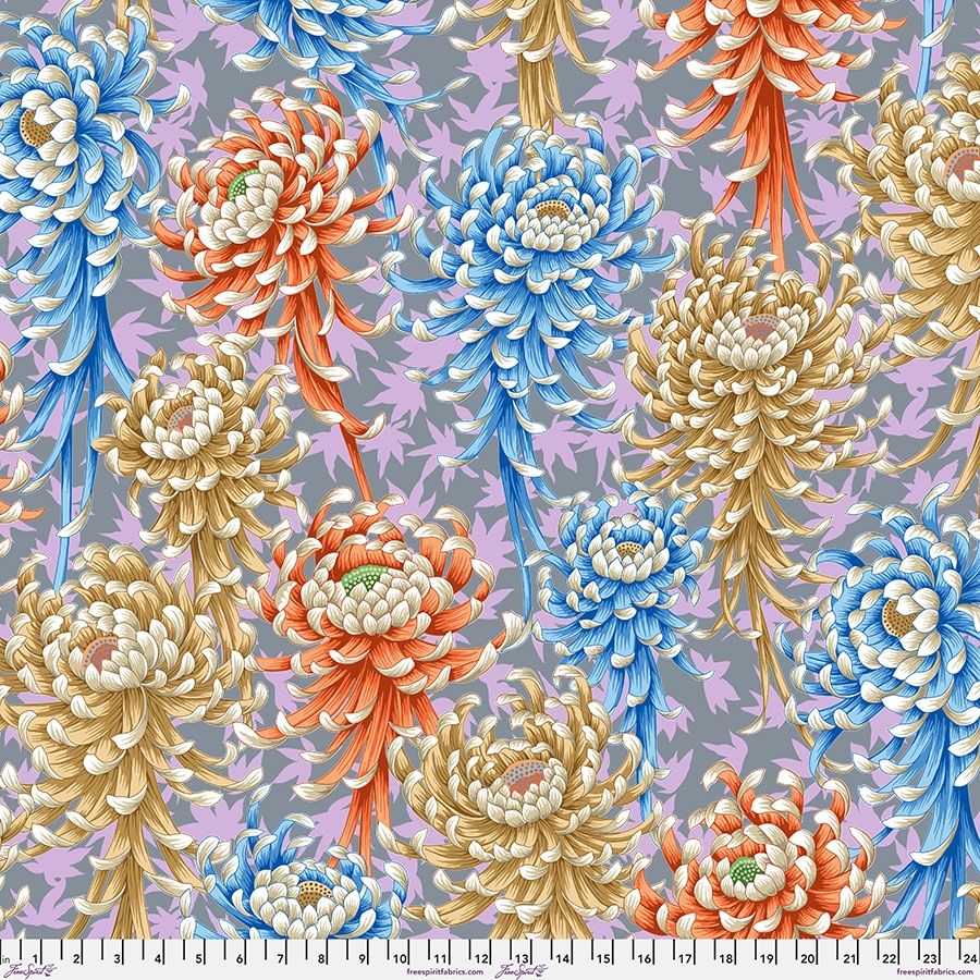 The Kaffe Collective - August 2025 - Spider Mums - Pastel - Fat Qtr