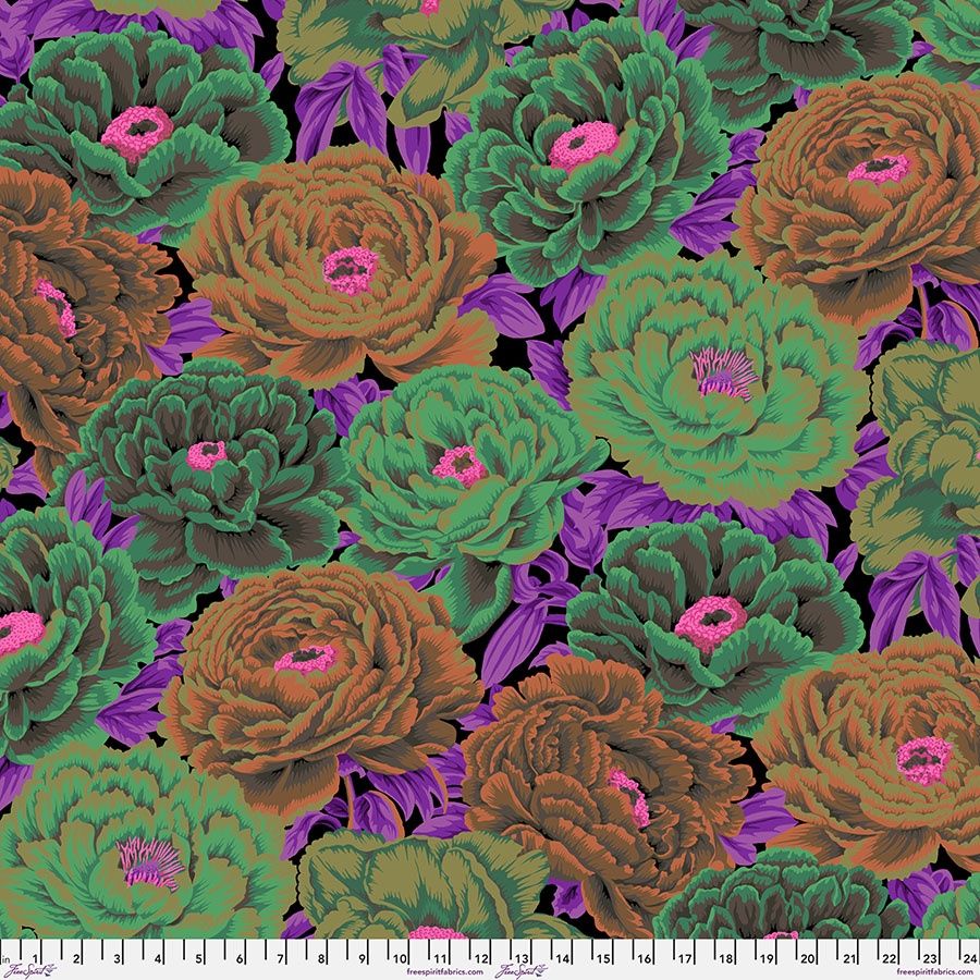 The Kaffe Collective - August 2025 - Tibetan Peony - Dark  - Fat Qtr