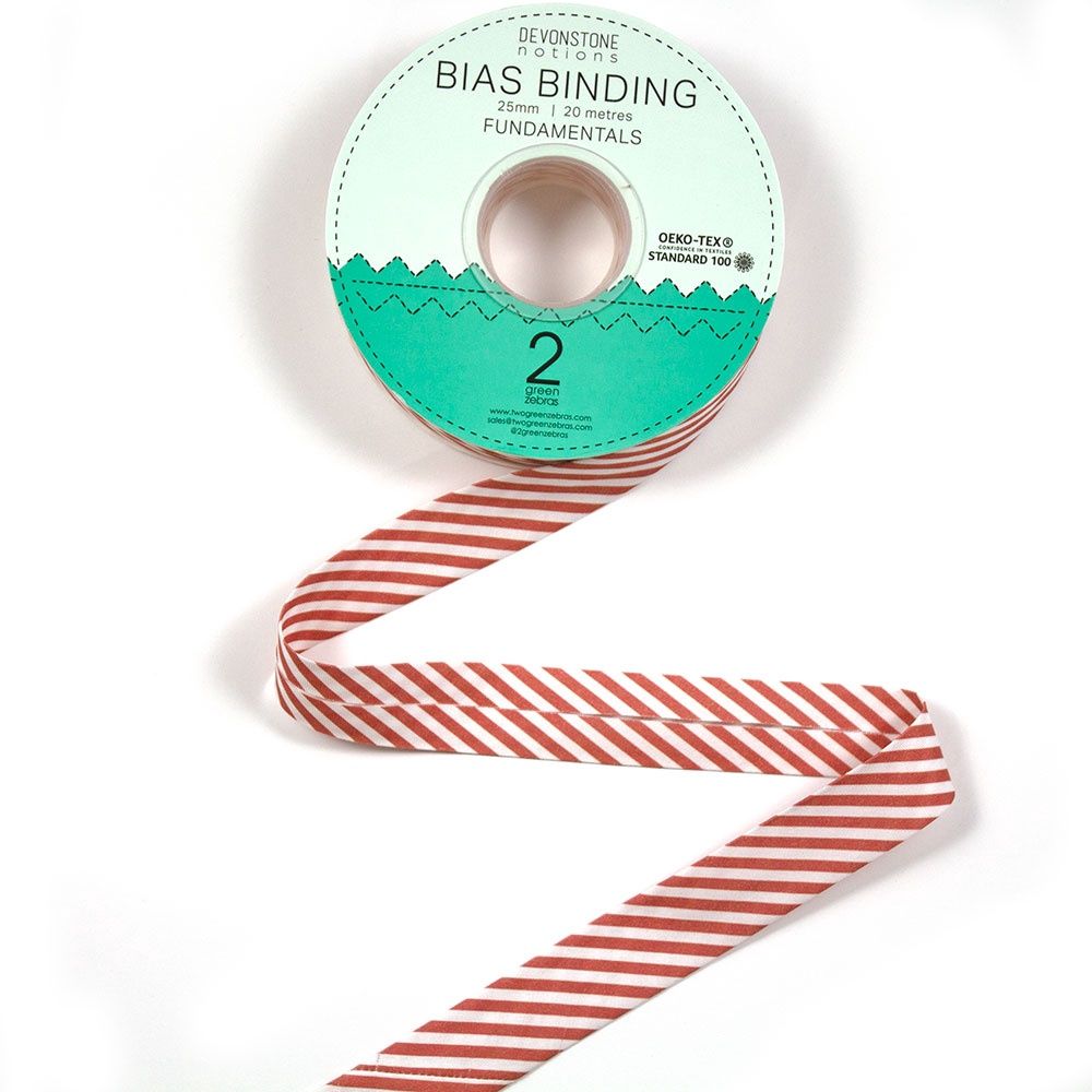 Bias 25mm 1/8&quot; Stripe Antique Red