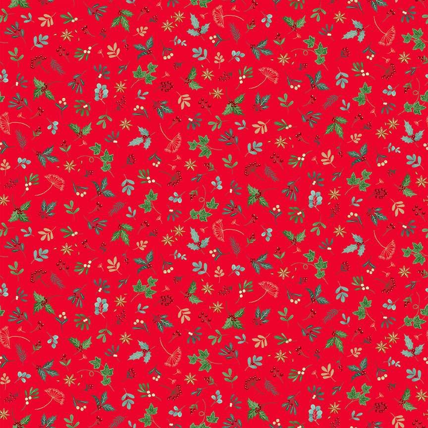 Good Tidings - Sprig Red - Fat Qtr
