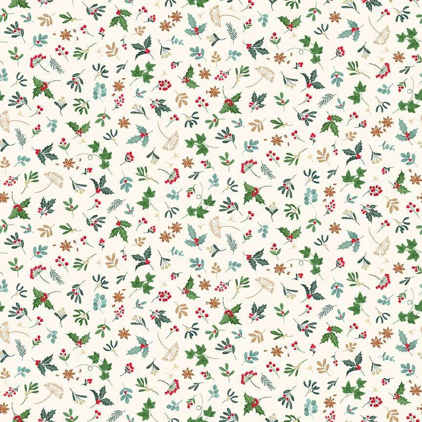 Good Tidings - Sprig Cream - Fat Qtr
