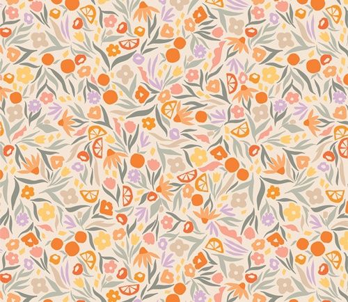 Tangerine -  Floral Zest