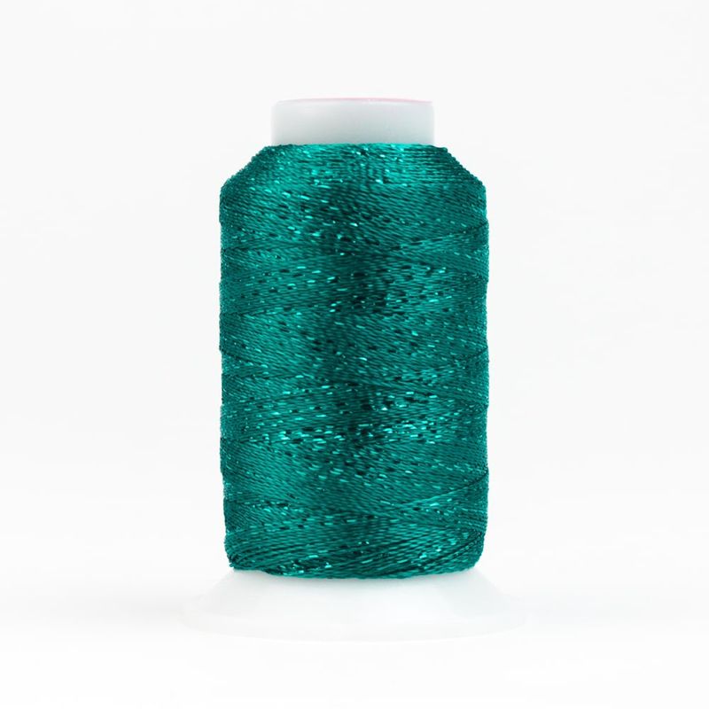 GlaMore 12wt Rayon Thread with Metalic - Deep Peacock Blue 274m