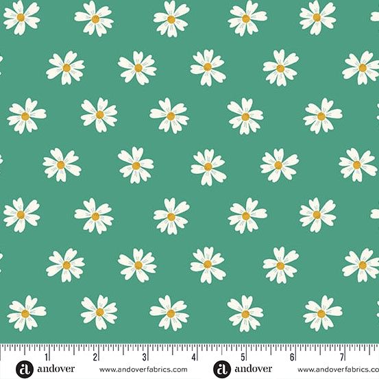 Bloom and Sew - Daisy Days - Emerald - Fat Qtr
