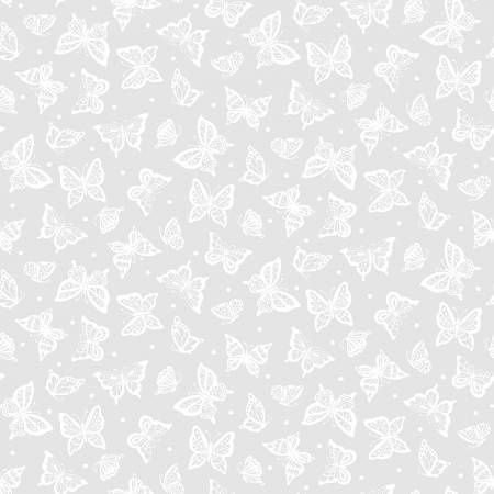 White Hot - Butterfly Stroke Fat Qtr