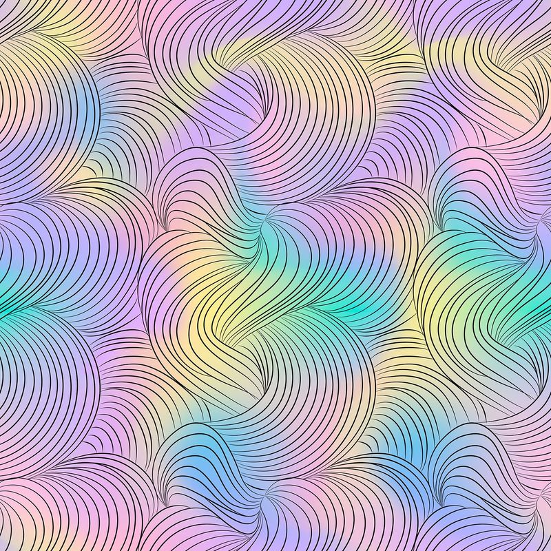 Colour Loops Multi Black Wide backing