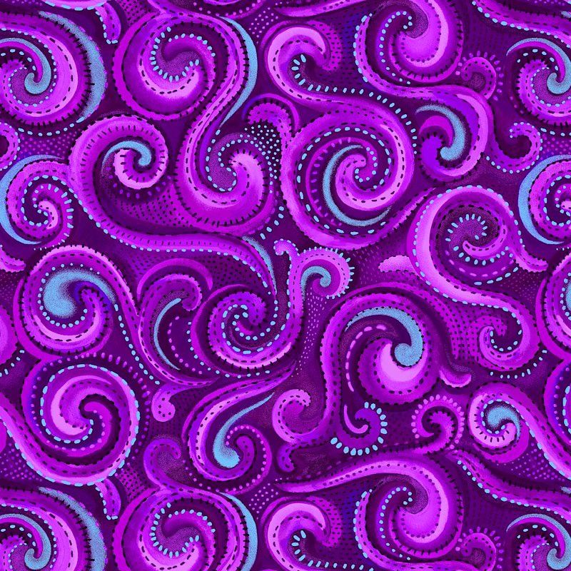 Studio E - Whilwind - Amethyst Swirl - 108" Widebacking