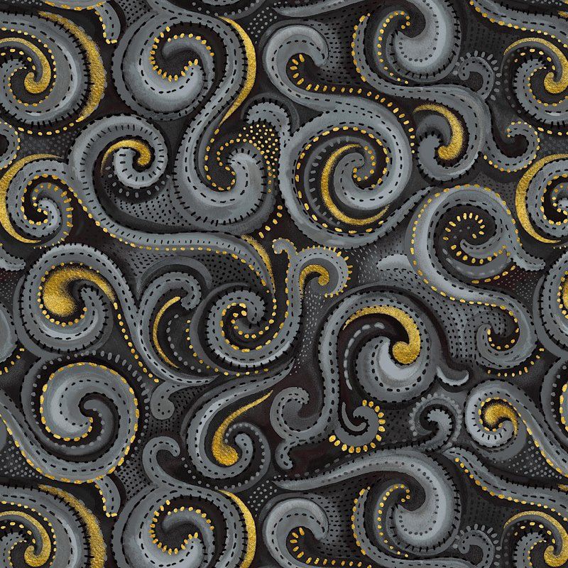 Studio E - Whilwind - Obsidian Swirl - 108" Widebacking
