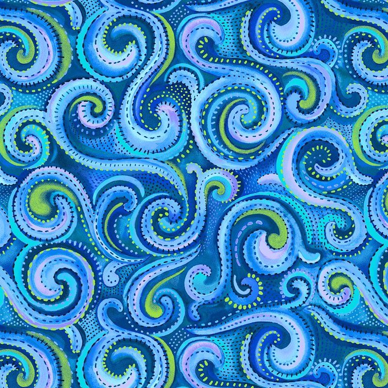 Studio E - Whilwind - Tidal Water Swirl - 108" Widebacking