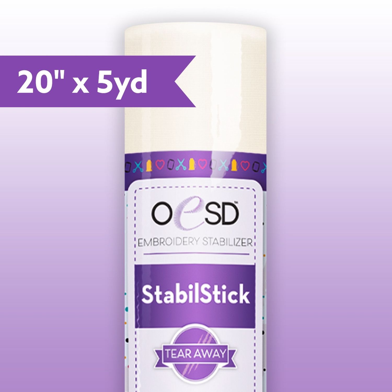 OESD - StabilStick Tearaway 20&quot; x 5yd - White