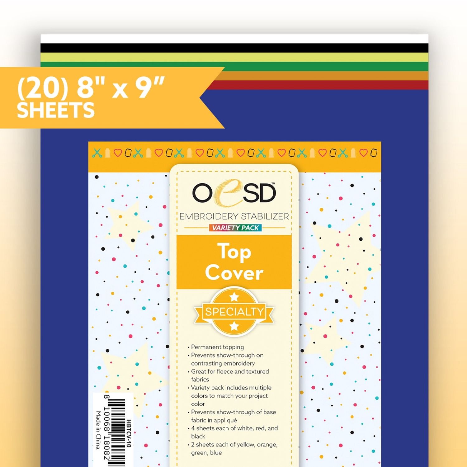 Top Cover Permanent Topping 8&quot; x 9&quot; (20)