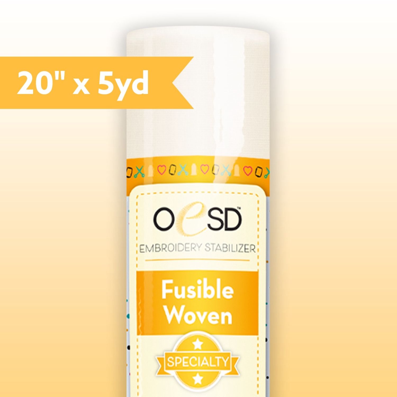 Fusible Woven Cutaway White 20&quot;&quot; x 5yd