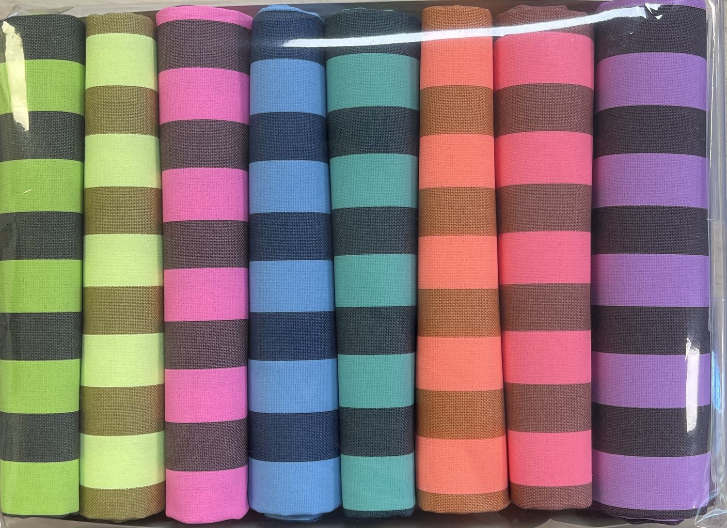 Tula Pink True Colours Neon Tent Stripes Fat Qtr Bundle (8)