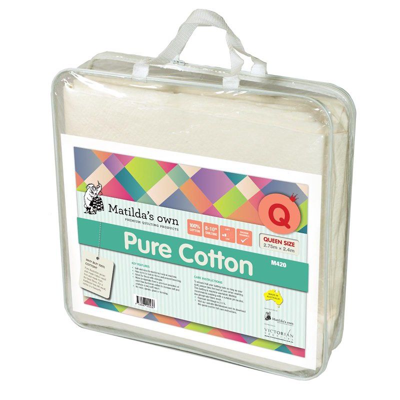 Matilda&#39;s Own Pure Cotton Bleached Queen Size Precut 2.75m x 2.4m